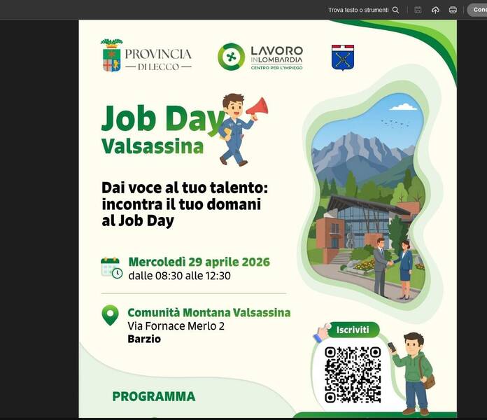 Job Day Area Valsassina - 29 aprile